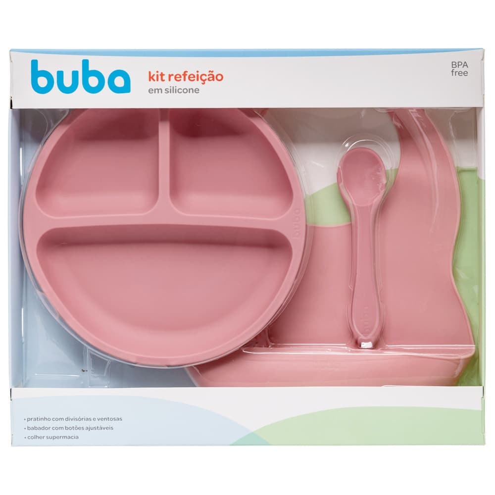 Kit Alimentacao Silicone Buba Para Bebes