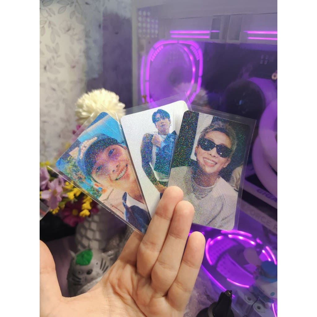 [Maiores Quantidades] Photocard Fanmade — Laminação Holográfica Kpop BTS Blackpink Stray Kids