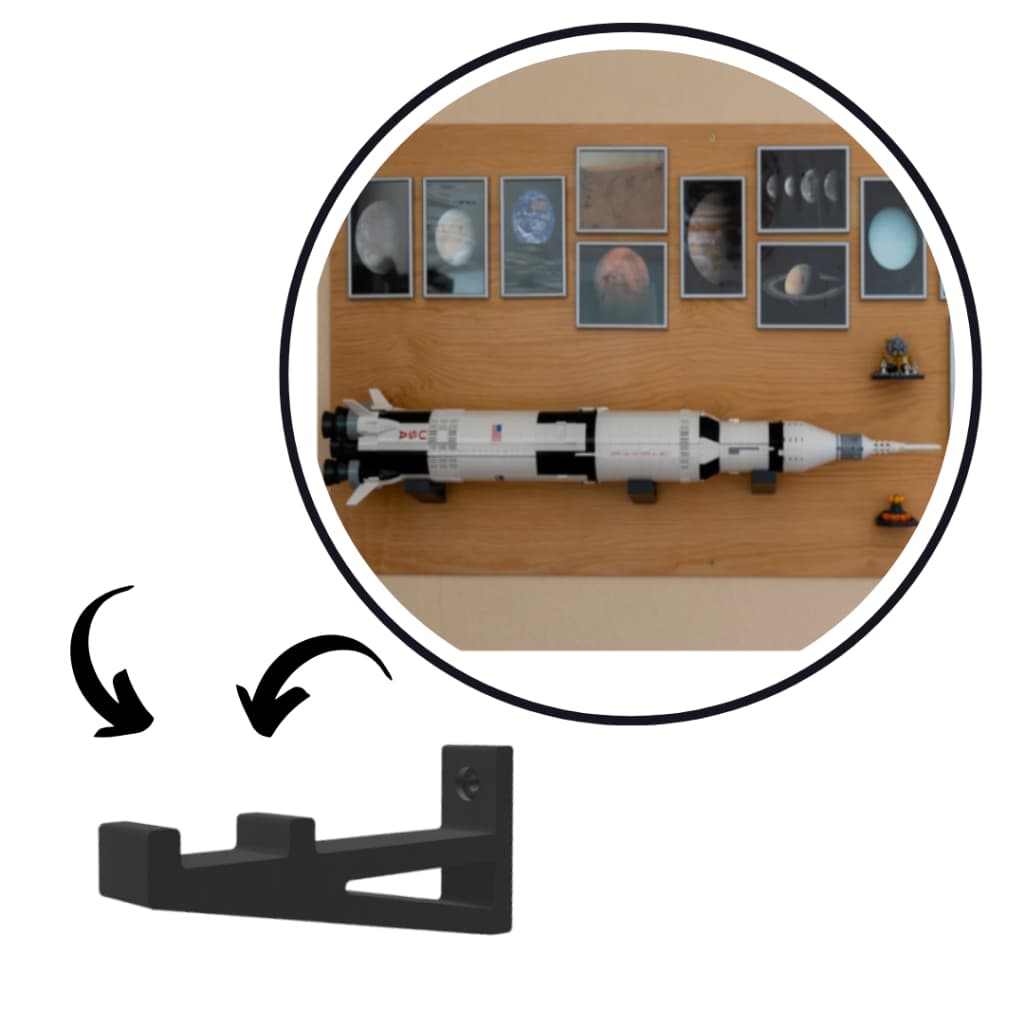 Suporte de parede expositor para lego Saturn V (92176)