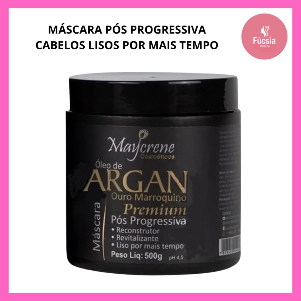 Máscara Pós Progressiva - 500g - Maycrene - Cabelos lisos por mais tempo