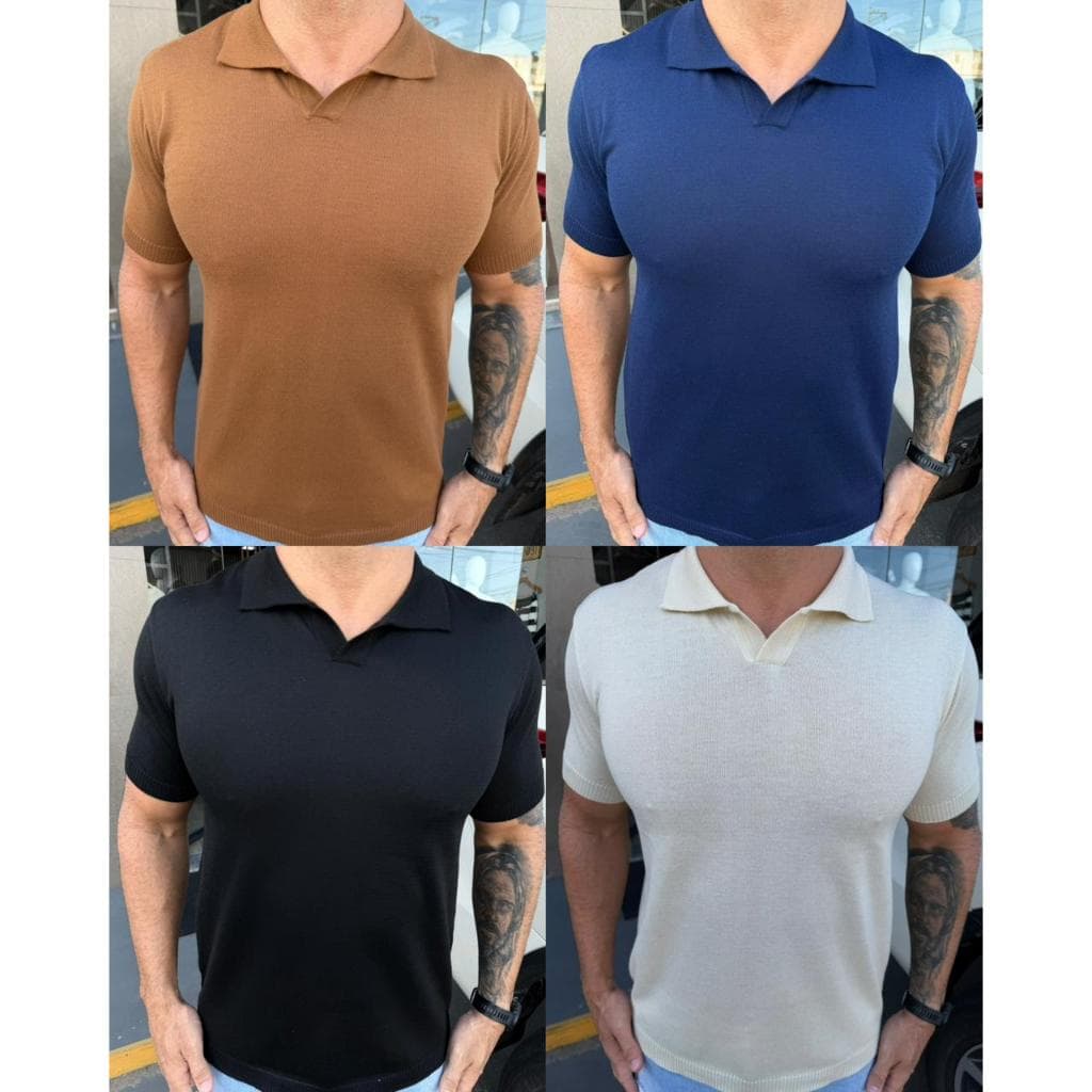 Camisa Polo Masculina Gola Italiana – Premium, Elegante e Confortável