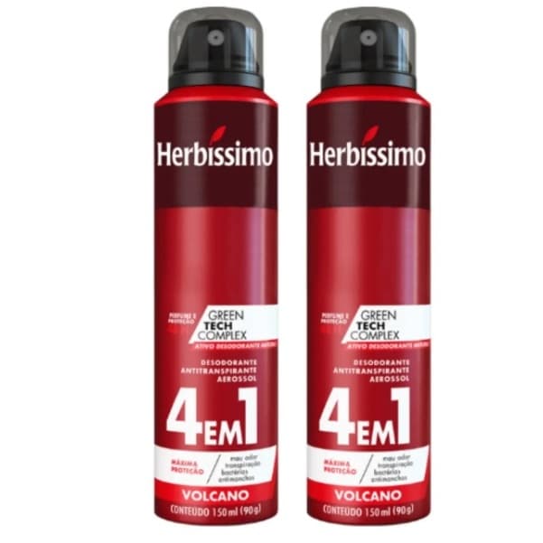 Kit Desodorante Aerossol Herbíssimo Volcano 150 Ml - com 2 un.