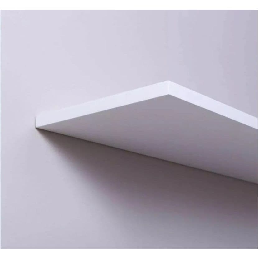 Prateleira Decorativa 100x15 MDF 15mm Branco Com Suportes