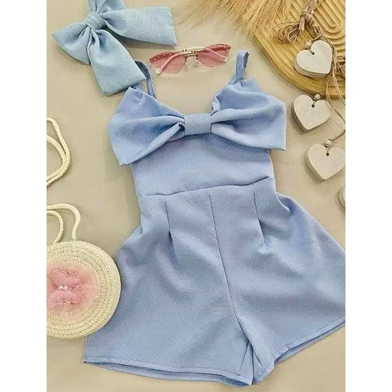 Macacão Infantil com Laço Frontal Delicadeza e Charme para Todas as Ocasiões