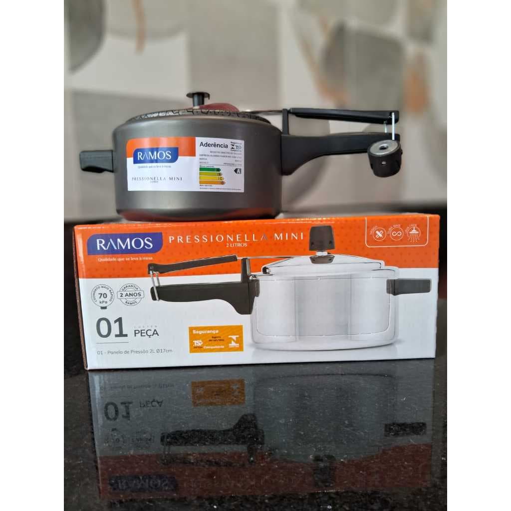 PANELA DE PRESSÃO 2L RAMOS ANTIADERENTE-SELO A DE SEGURANÇA+ENVIO IMEDIATO EM 24HRS ÚTEIS