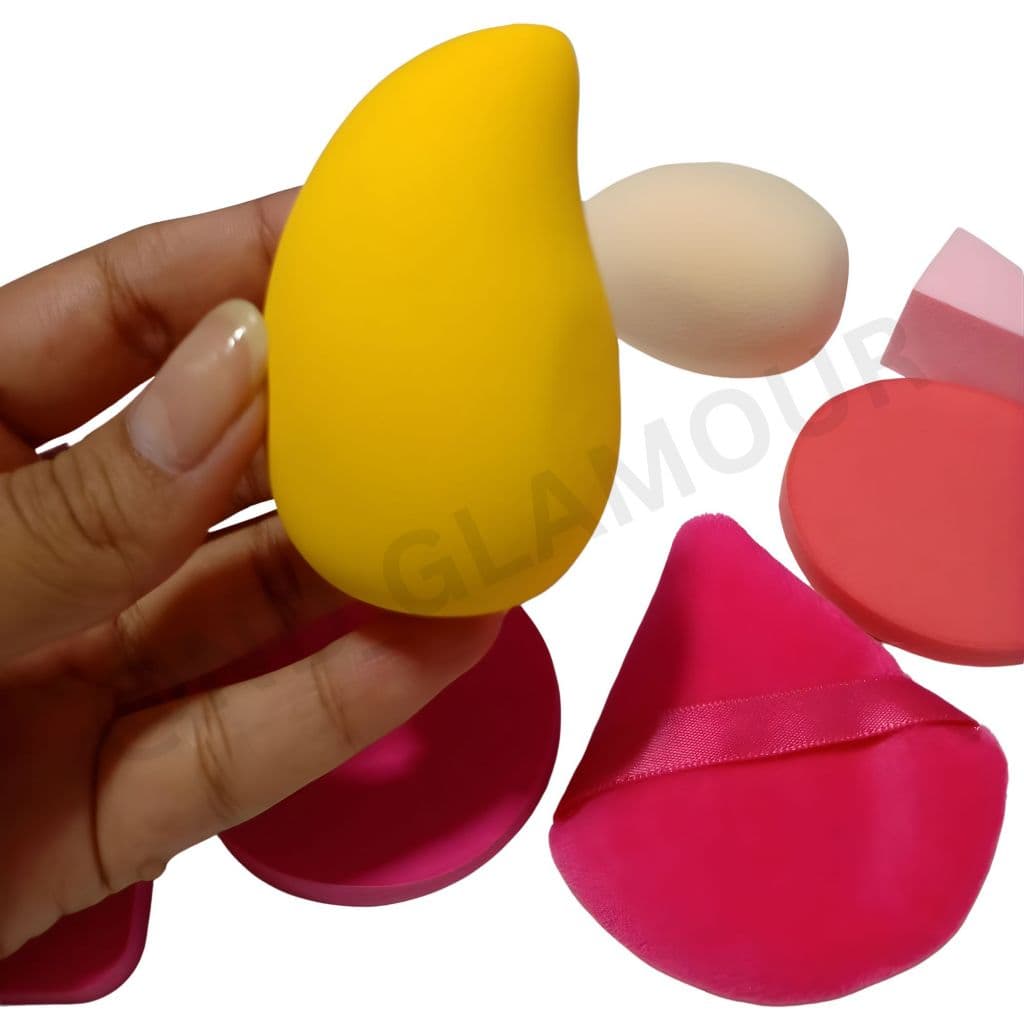 Kit de 09 Esponjas para Maquiagem Meigilan  - Aplicação Perfeita com Formatos Variados