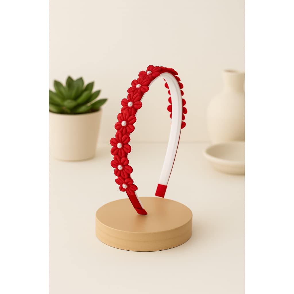 Tiara De Cabelo Infantil Florzinhas Com Pérola