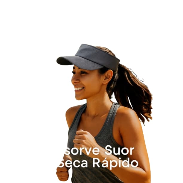 Viseira Dri-Fit Cinza Unissex – Esportiva, Leve e Respirável | Treino, Corrida, Caminhada Seca Rápido Tecido Resporável