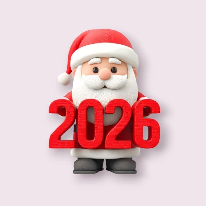 Boneco Personalizado Papai Noel 2026 Ano Novo Natal Colecionavel Decoração Geek Nerd