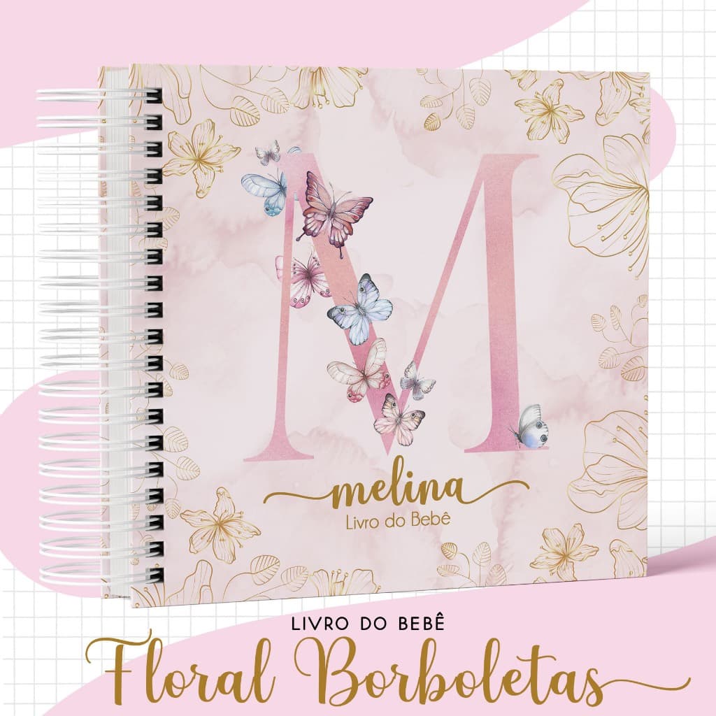 Livro do Bebê Personalizado com Nome | Álbum de Recordações | Menino e Menina