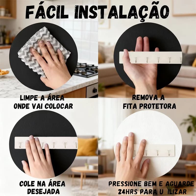 Gancho adesivo de parede transparente doméstico multifuncional adesivo cozinha casa de banho com ganchos 3/6