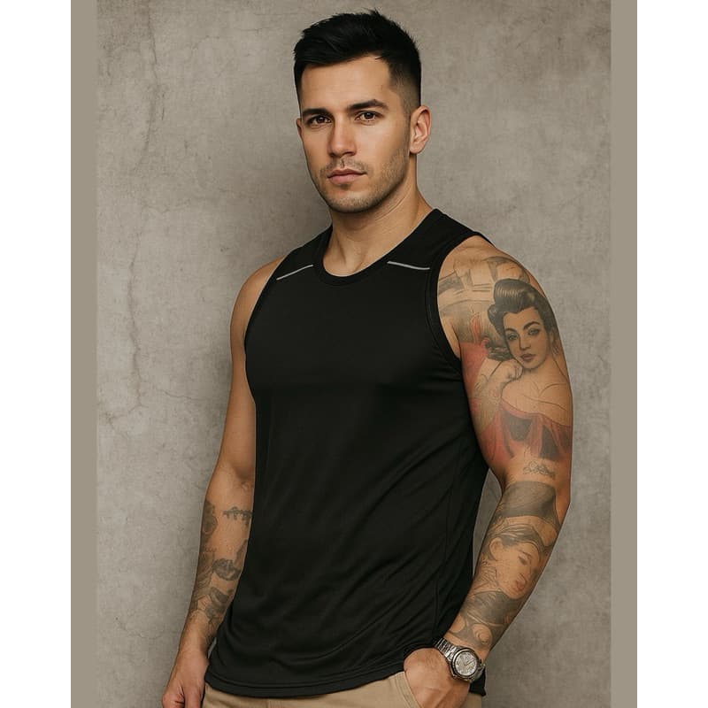 Camiseta Regata Dry Fit Masculino Esportiva Treino Caminhada Verão