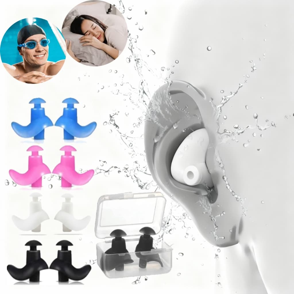 Protetor Auricular Tampão de Ouvido Para Água Natação Banho Piscina Auditivo Orelhas