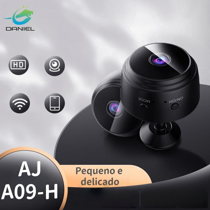 Câmera mini com visão noturna e WiFi câmera de vigilância 1080P