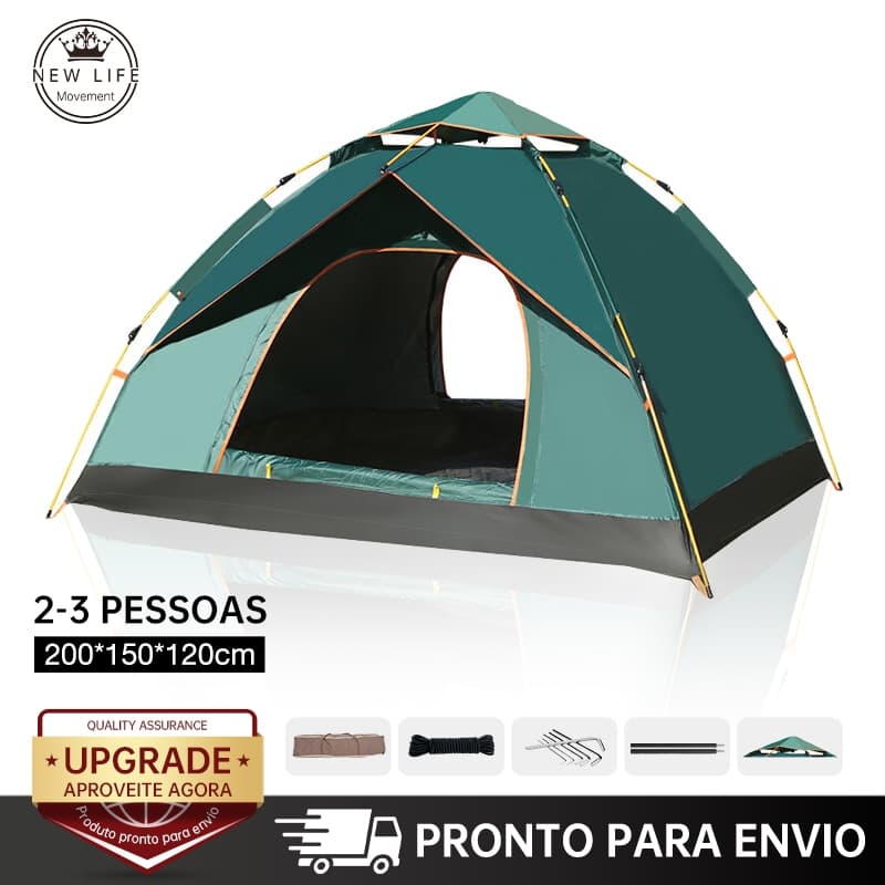 Barraca Camping Portátil A Prova D'agua Dois Andare Barraca De Acampamento 2 Pessoas De Praia