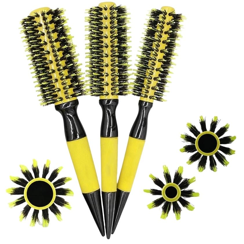 Kit 3 pc Escovas Profissionais De Cabelo Cerdas