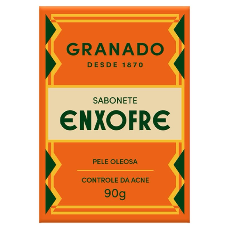Kit com 2 Sabonetes Granado Enxofre – 90g cada espinha rosto pele acne
