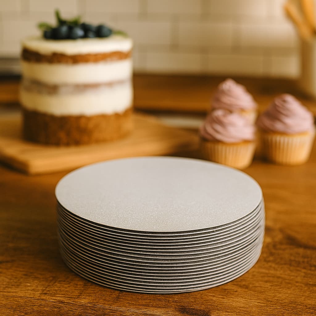 Cake Board 12cm Mdf 10 unid Branco 3mm  Confeitaria