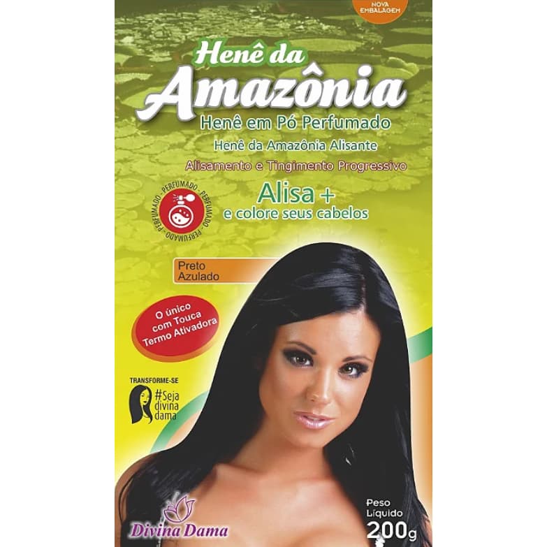 HENÊ PÓ AMAZÔNIA – PRETO AZULADO 200g