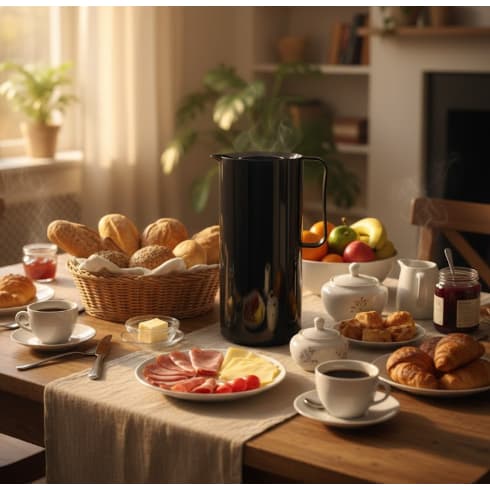 Garrafa de Café Bule Haus 1L Preta - MOR