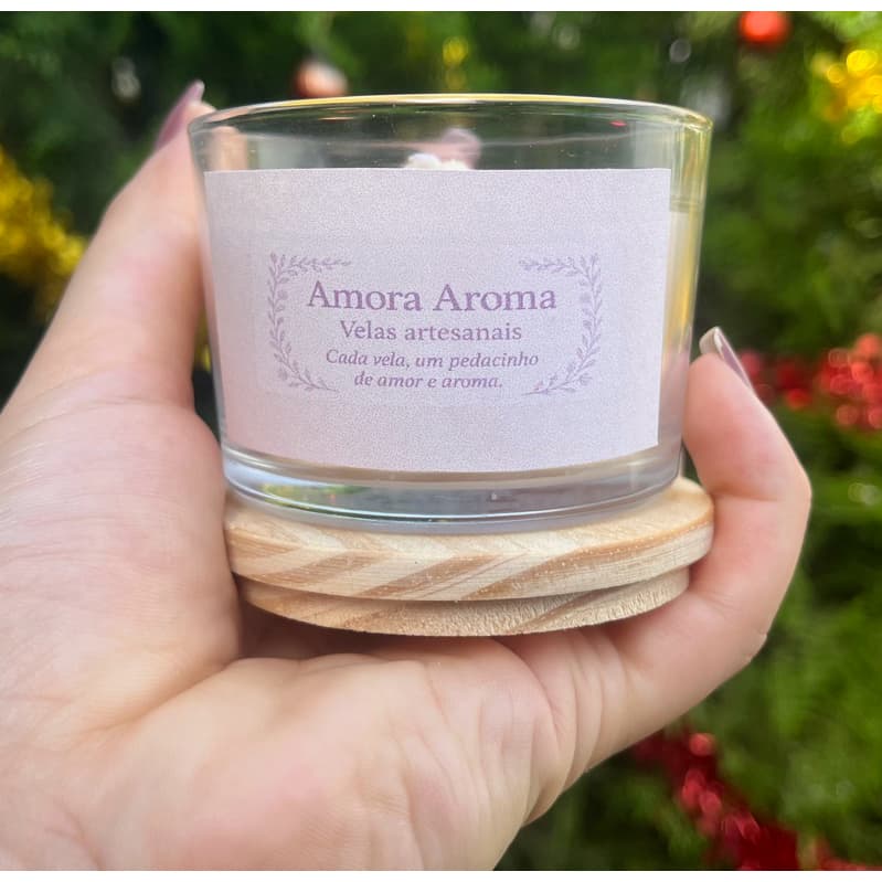 vela aromática artesanal Margarida perfumada .100g