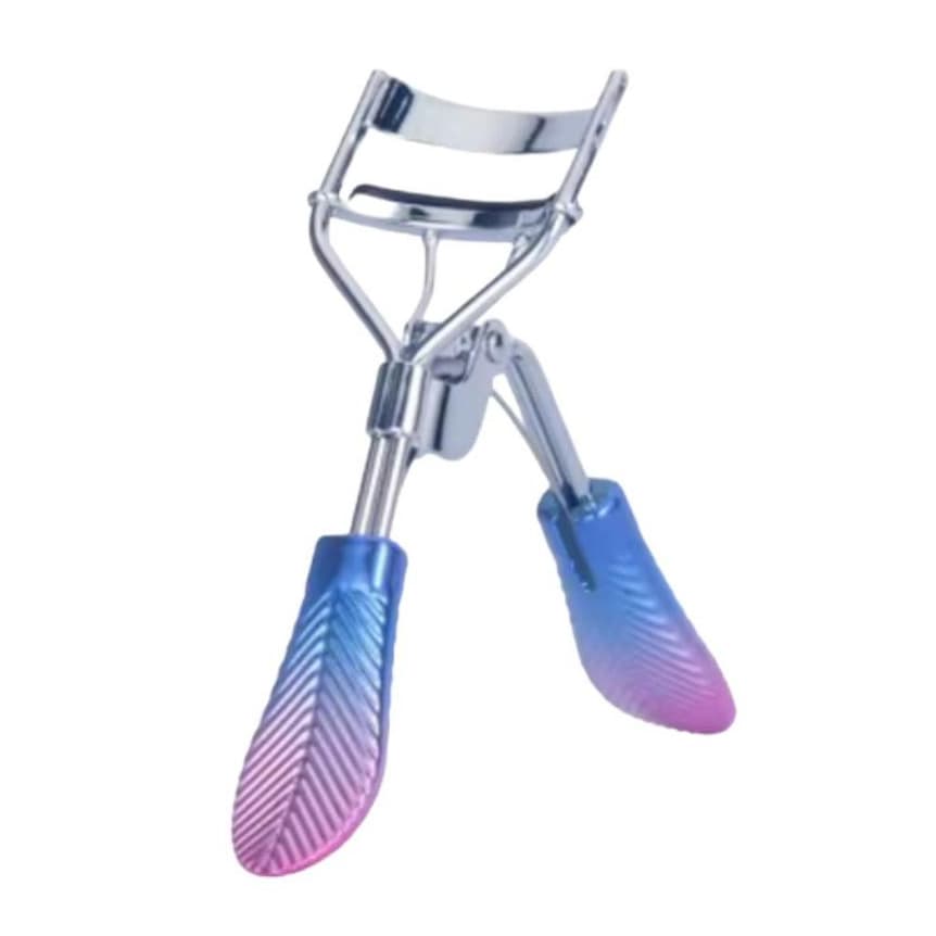 Modelador de Cílios Profissional, Pinça Curvadora em Metal Cromado, Azul e Rosa, 10cm x 11cm x 3.5cm