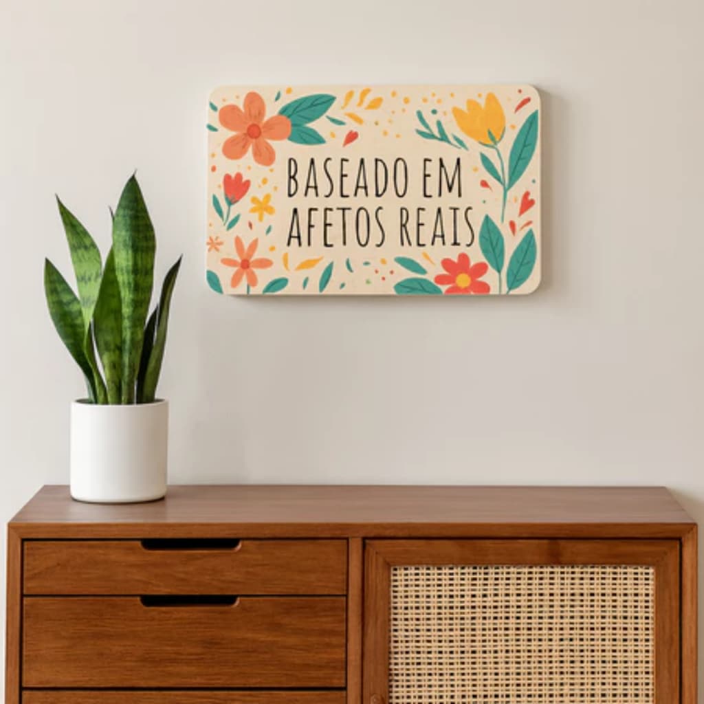 Quadro Decorativo em Madeira Premium de Parede Leve Resistente Impressão UV