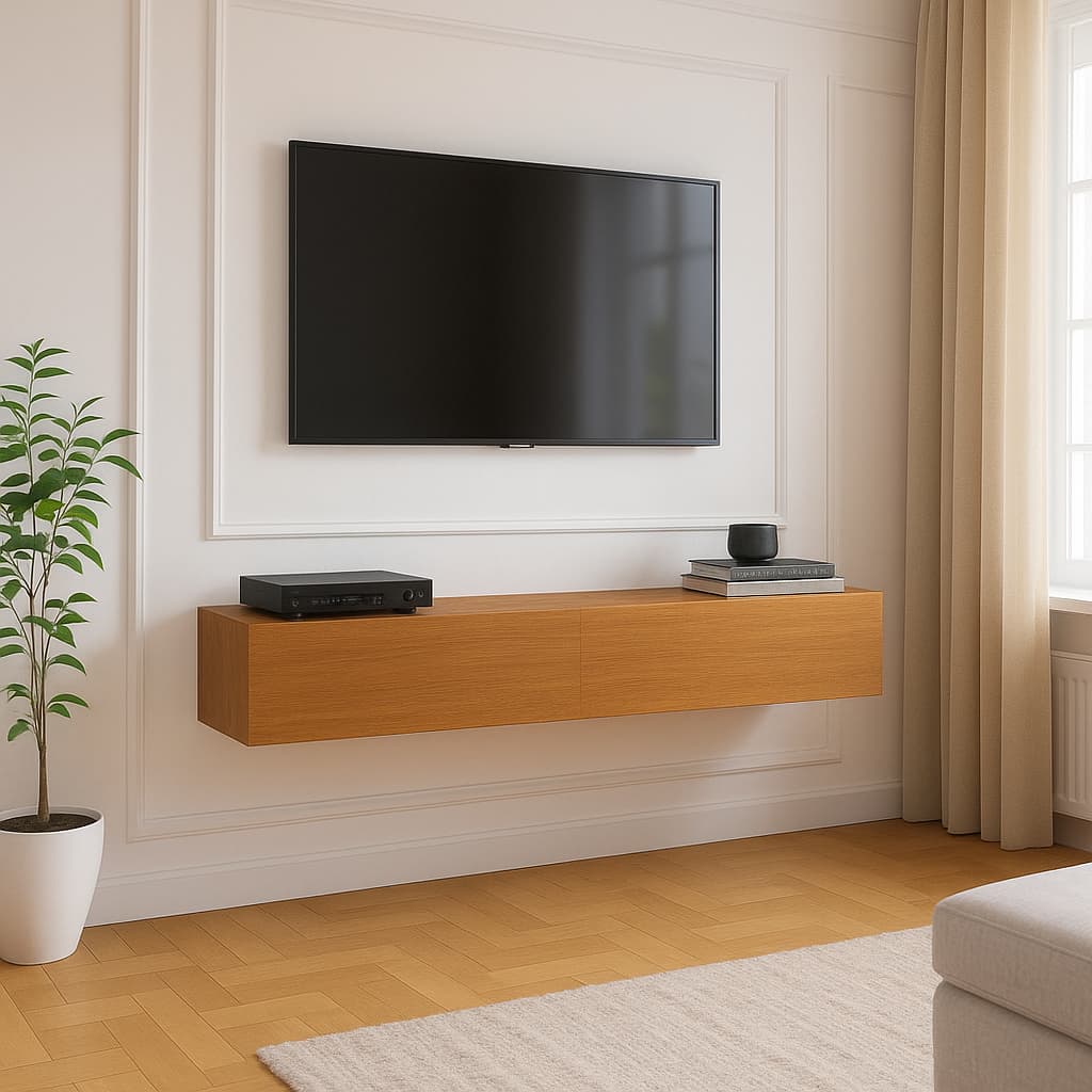 Rack Linea Suspenso para Painel ou Tv com 2 Portas Basculantes 110cm Várias Cores