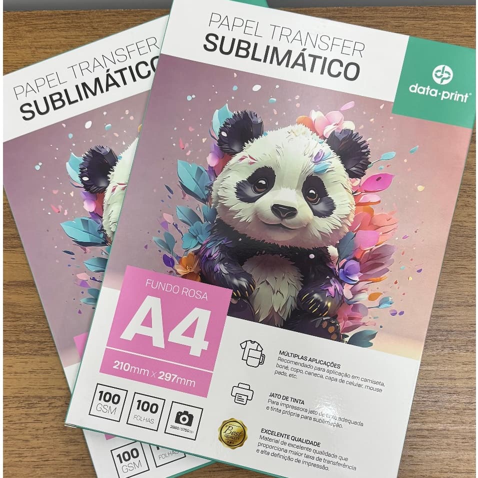 TRASNFER SUBLIMÁTRICO FUNDO ROSA, A4 200 FOLHAS 100GSM DATA PRINT