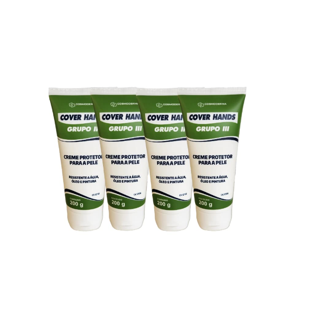 Creme Protetor para a Pele Cover Hands Grupo 3 EPI 200g - 04 Unidades