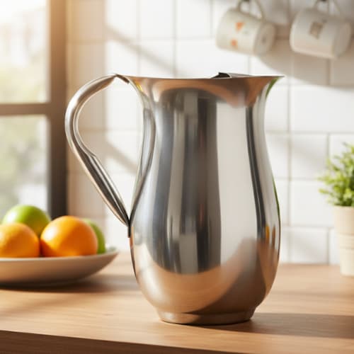 Jarra de Inox com Separador de Gelo Moldular – 1,5L / 2L – Elegante, Resistente e Ideal para Bebidas Geladas