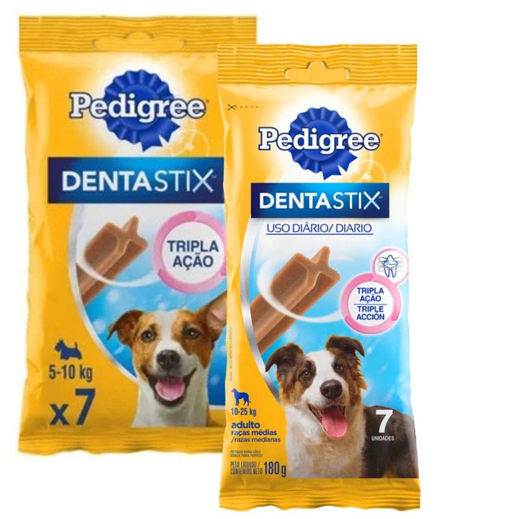 Dentalstix pedigree, reduz até 80% dos tártaros - Cuidado Oral para cães