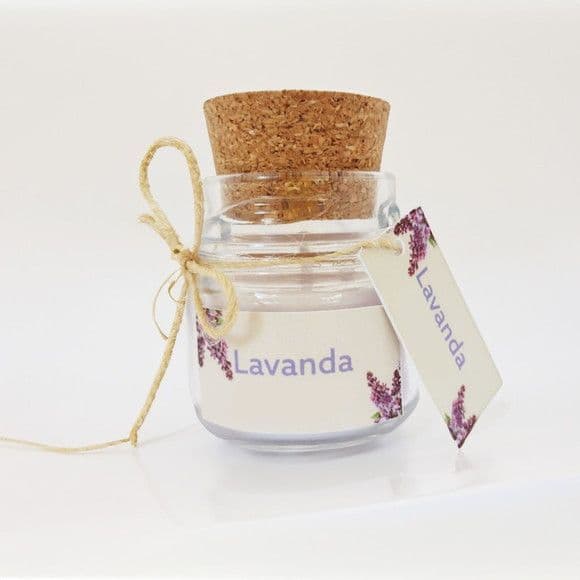 Vela Aromática 40ml Lavanda – Relaxante, Artesanal, Perfeita para Presente, Lembrancinhas, Chá de bebê...