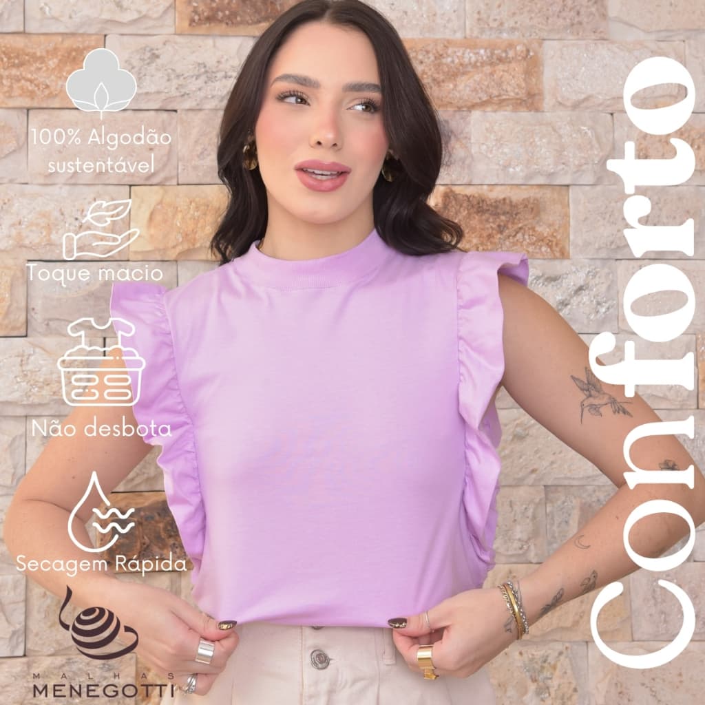 Blusa Muscle tee feminina lisa basica Muscle Tee terracotta Elegante Casual Dia a Dia Algodão