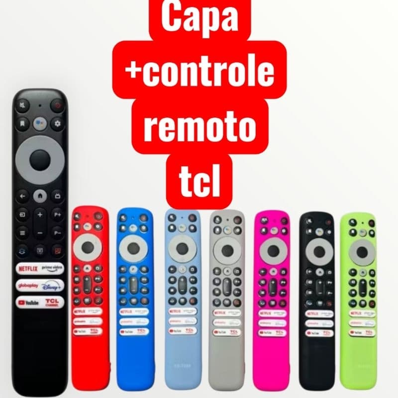 CAPA+Controle Remoto Para Tcl Smart Tv 4k Rc902v Netflix Youtube