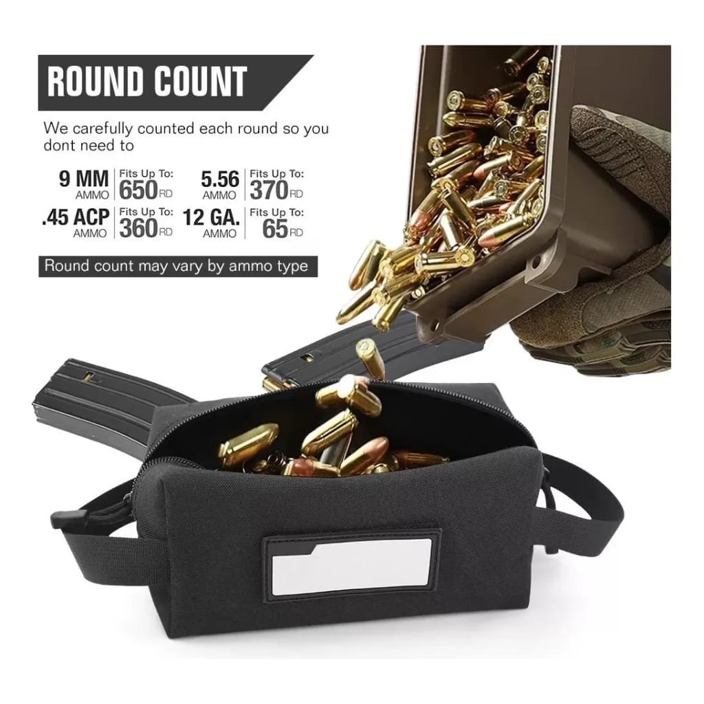 Bolsa Tática Guardar Munição Cartucho Bala 9mm 5.56mm 45 12g