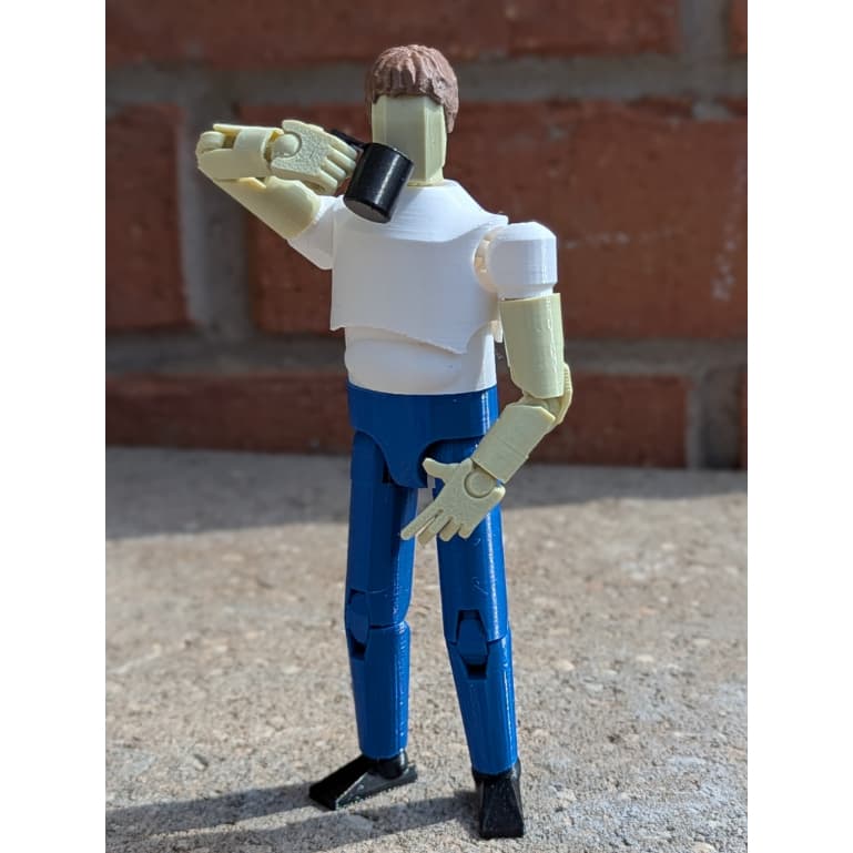 Boneco Dummy 13 O Mecânico Brasileiro Brinquedo Decoração Varias Poses + Chave Inglesa - Impressão 3D