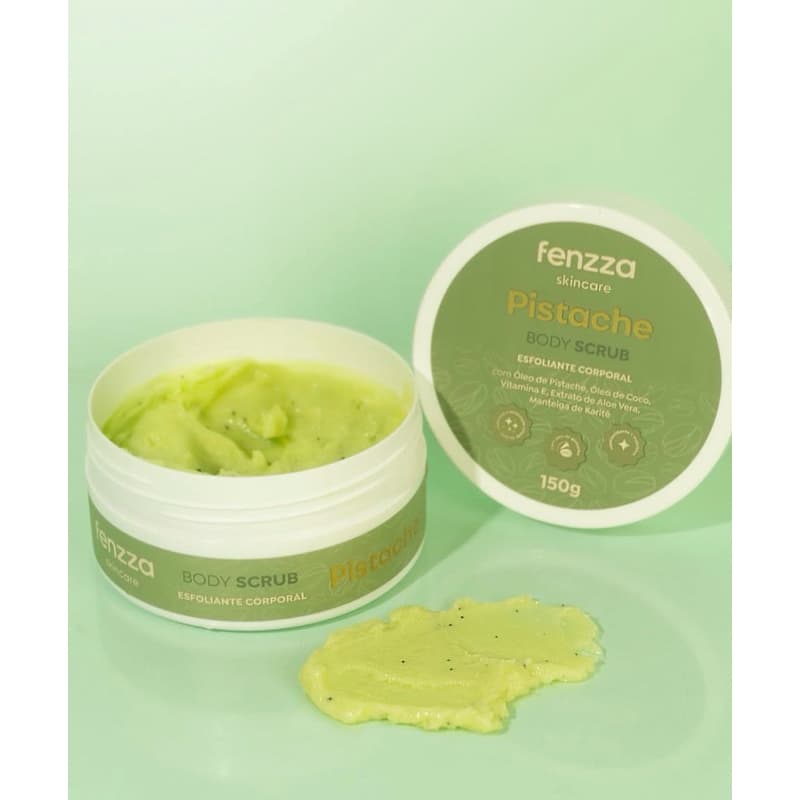 Esfoliante Corporal Pistache Fenzza 150g – Pele Macia, Perfumada e Renovada | Body Scrub