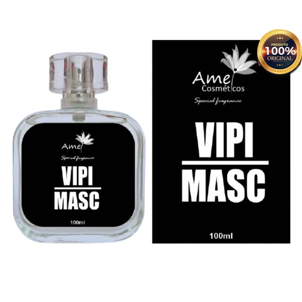 Vipi Masc Amei Cosméticos Perfume Masculino 100ml Alta Fixação Essência Importada Parfum