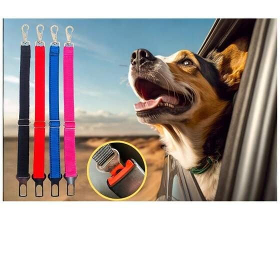 Cinto de Segurança para Cachorro e Gato | Regulável, Estampado, Conforto e Proteção no Carro