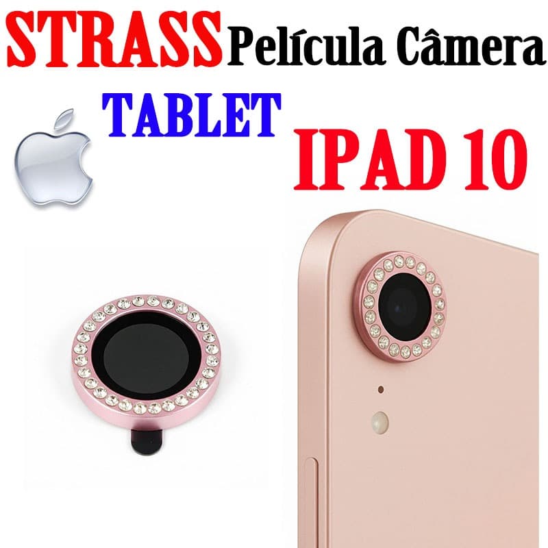 PELÍCULA CÂMERA DIAMANTE STRASS PARA  APPLE TABLET IPAD 10