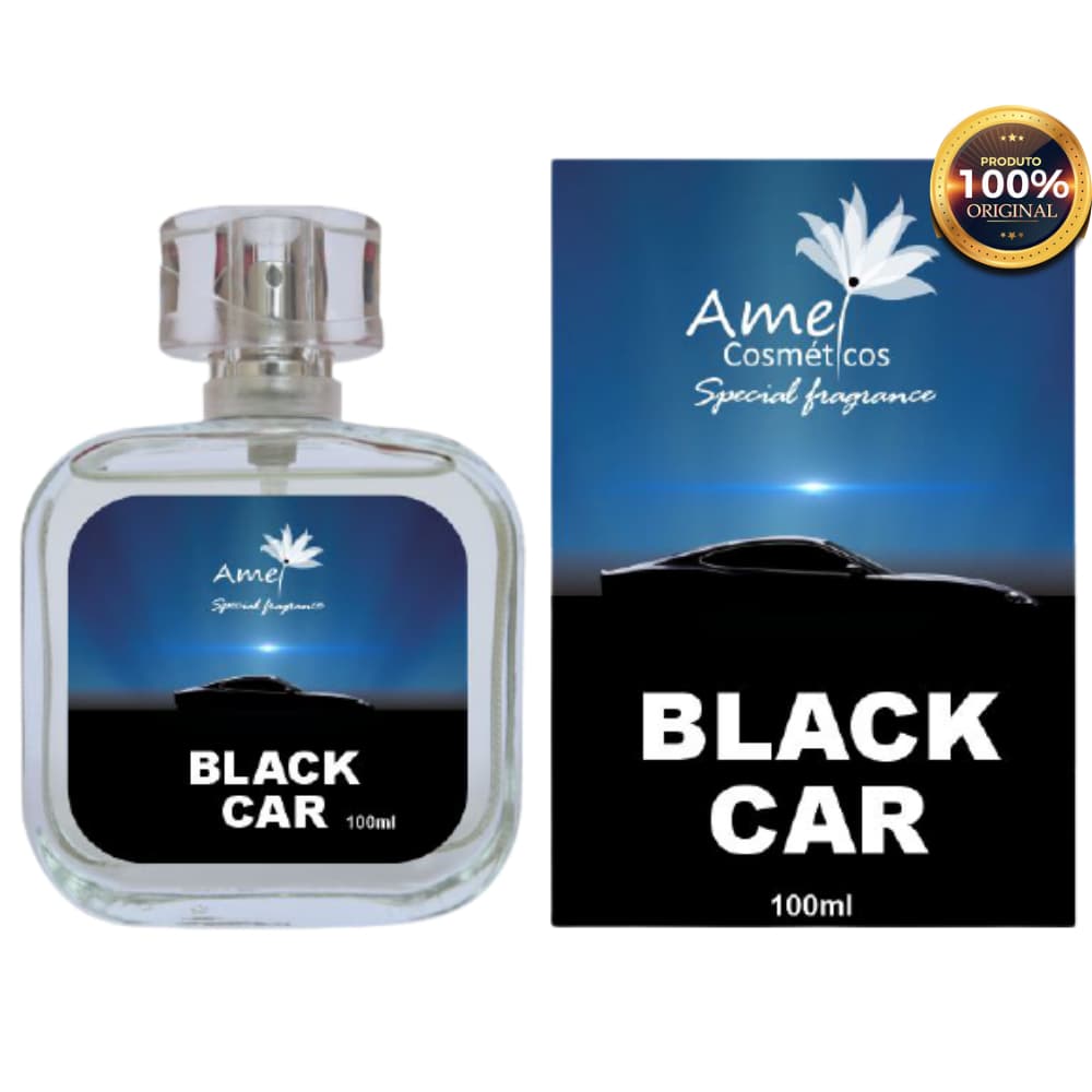 Black Car Amei Cosméticos Perfume Masculino 100ml Alta Fixação Essência Importada Parfum