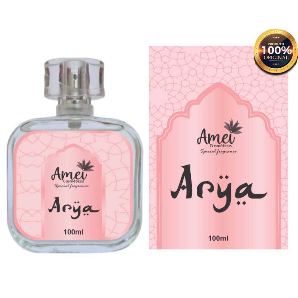 Arya Amei Cosméticos Perfume Feminino Árabe 100ml Alta Fixação Essência Importada Parfum Yara