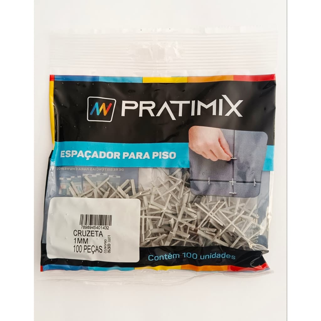 Kit 3 pacotes de Espaçadores de piso com 100 peças Pratimix