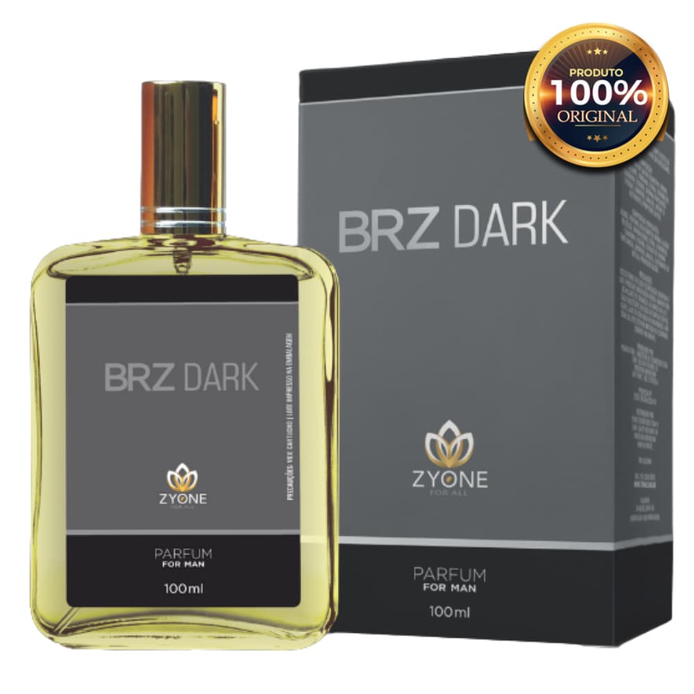 Brz Dark Zyone Perfume Masculino Alta Fixação Essência Importada Parfum