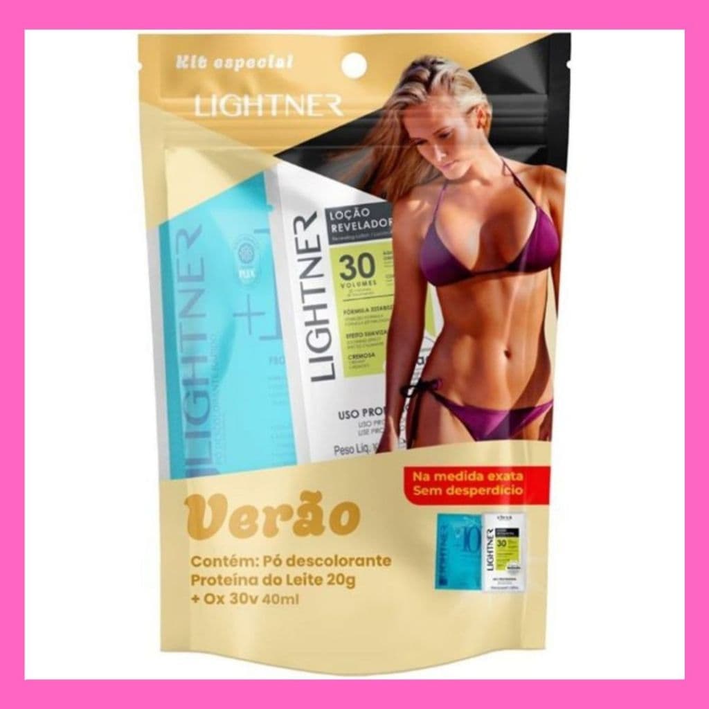 Kit Clareador Cless Lightner Proteína do Leite + Água Oxigenada 30 Vol – Clareamento Suave e Eficaz!