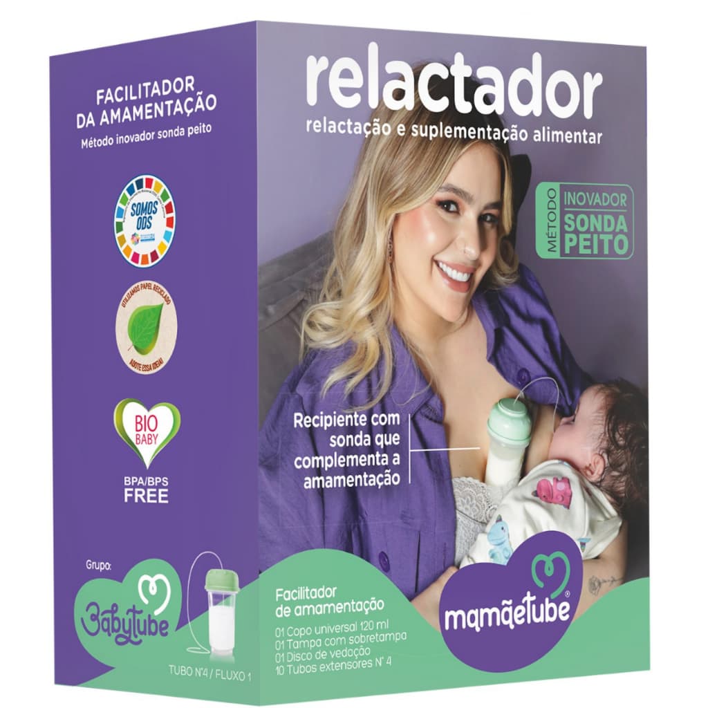 relactador mamatube sonda p/ translactação auxilia amamentação do bebê, melhora vinculo com mãe adotiva estimula o leite