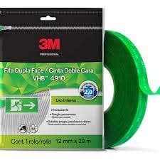 FITA VHB 4910 DUPLA-FACE TRANSP. MULTIPLOS TAMANHOS (FLOW PACK) E (ESTOJO) 3M