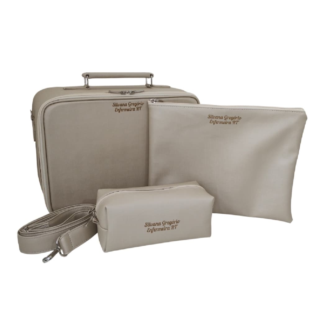 Kit Bolsa de mao maleta medica  estojo estetoscopio porta jaleco personalizada enfermagem medicina case