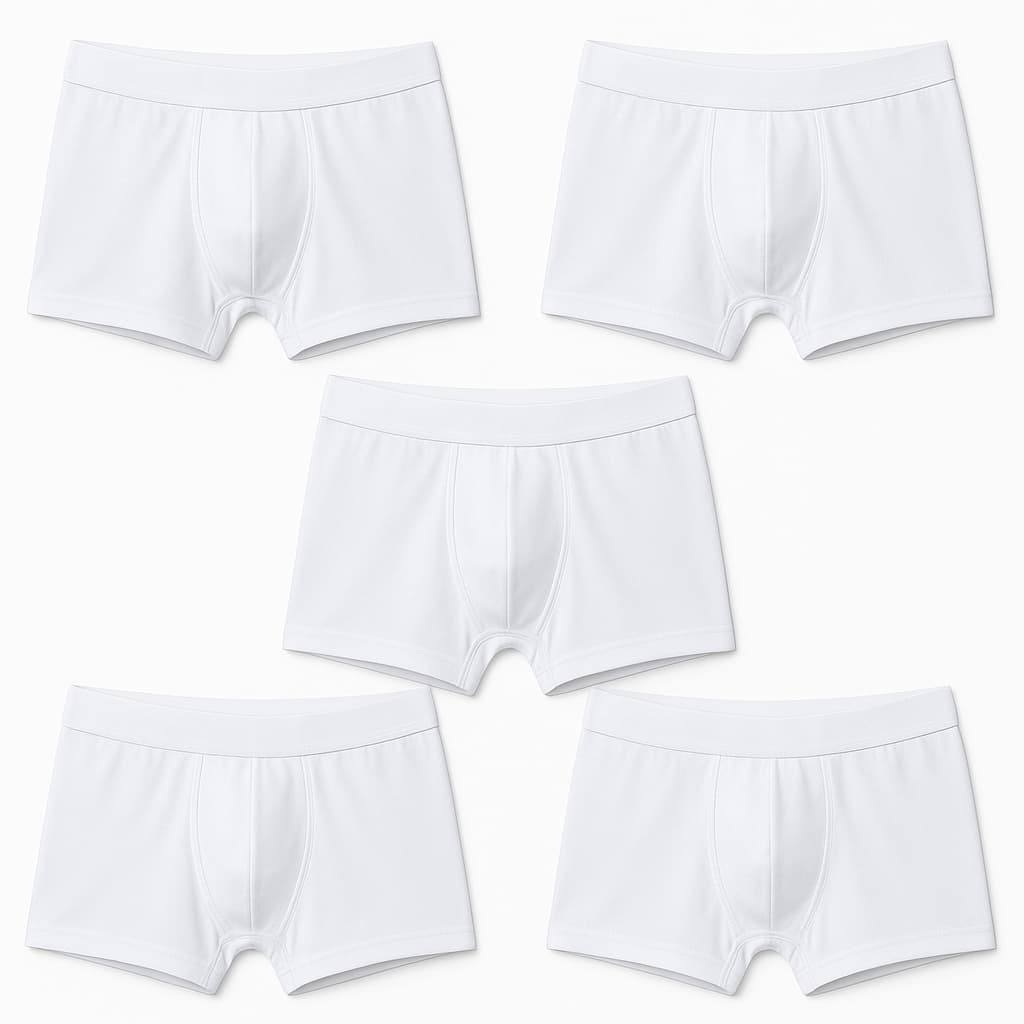 Kit 10 Cuecas Toda Branca Boxer Em Microfibra Adulto